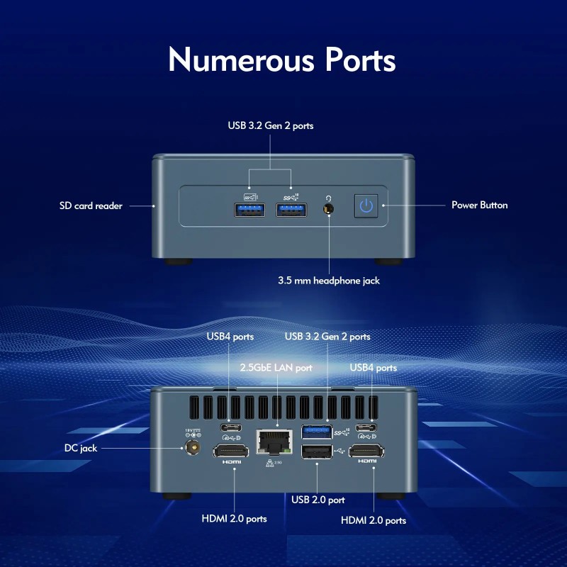 GEEKOM Mini IT12 Mini PC 12th Gen Intel® Core i5-12450H & i7-1280P
