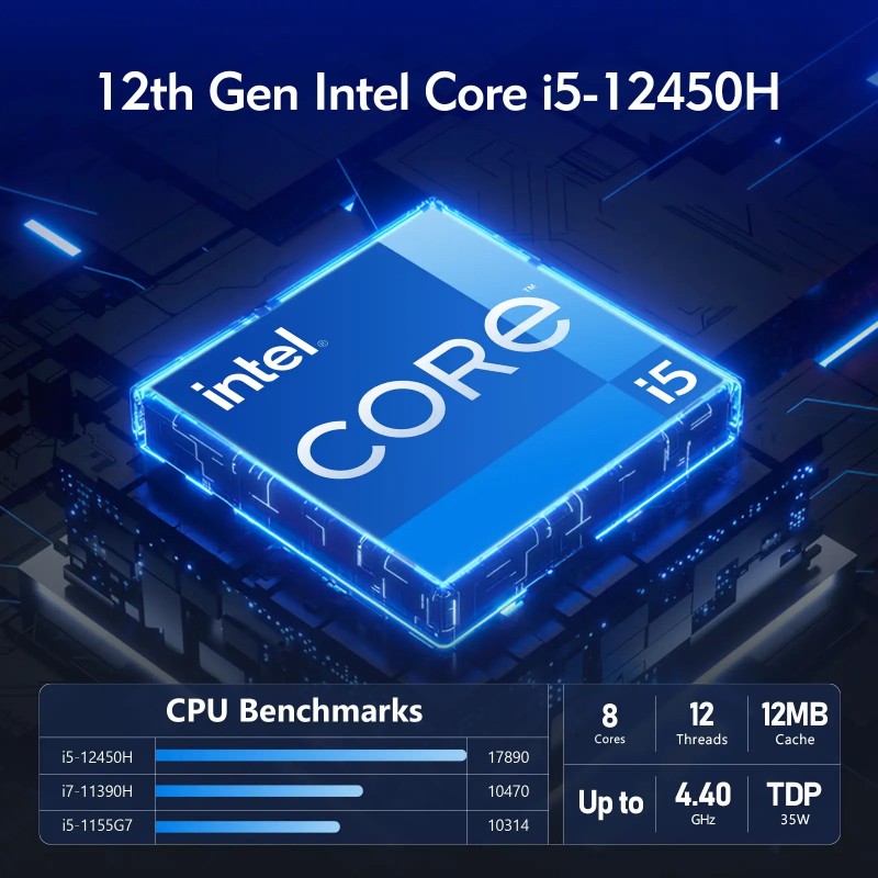 GEEKOM Mini IT12 Mini PC 12th Gen Intel® Core i5-12450H & i7-1280P