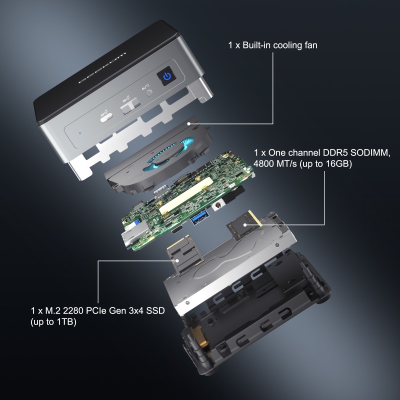 GEEKOM Mini Air12 Mini PC 12th Gen Intel Alder Lake