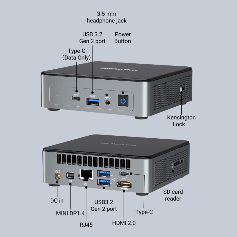 GEEKOM Mini Air12 Mini PC 12th Gen Intel Alder Lake