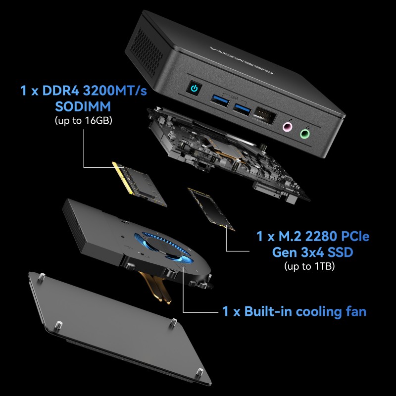 GEEKOM Mini Air12 Lite Mini PC 12th Gen Intel Alder Lake