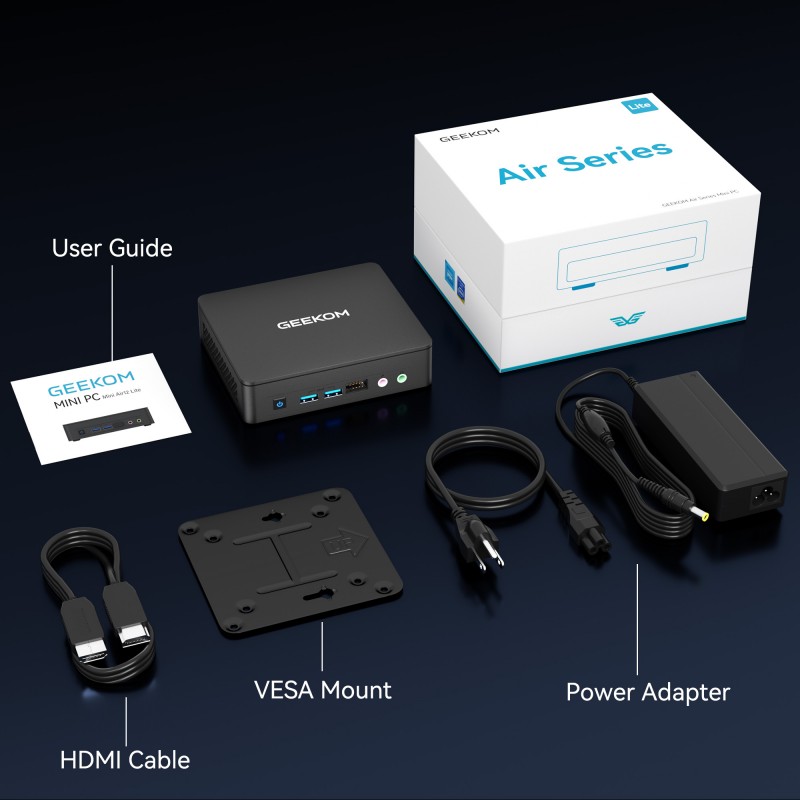 GEEKOM Mini Air12 Lite Mini PC 12th Gen Intel Alder Lake