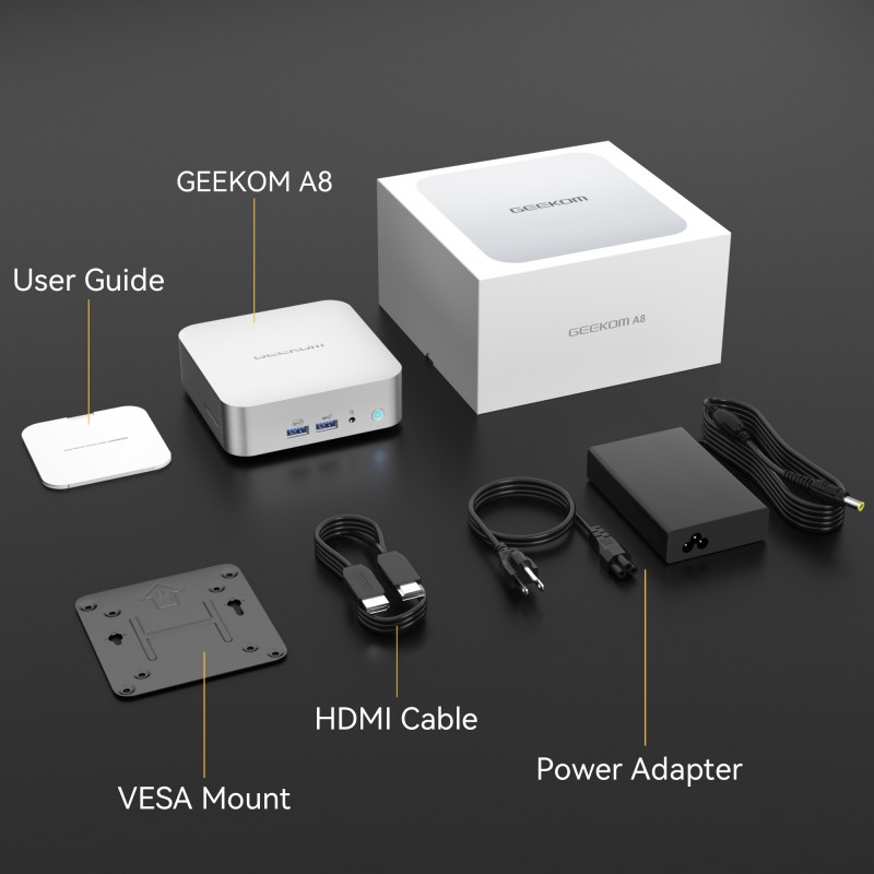 GEEKOM A8 Mini PC AMD Ryzen™ 7 8745HS or Ryzen™ 9 8945HS