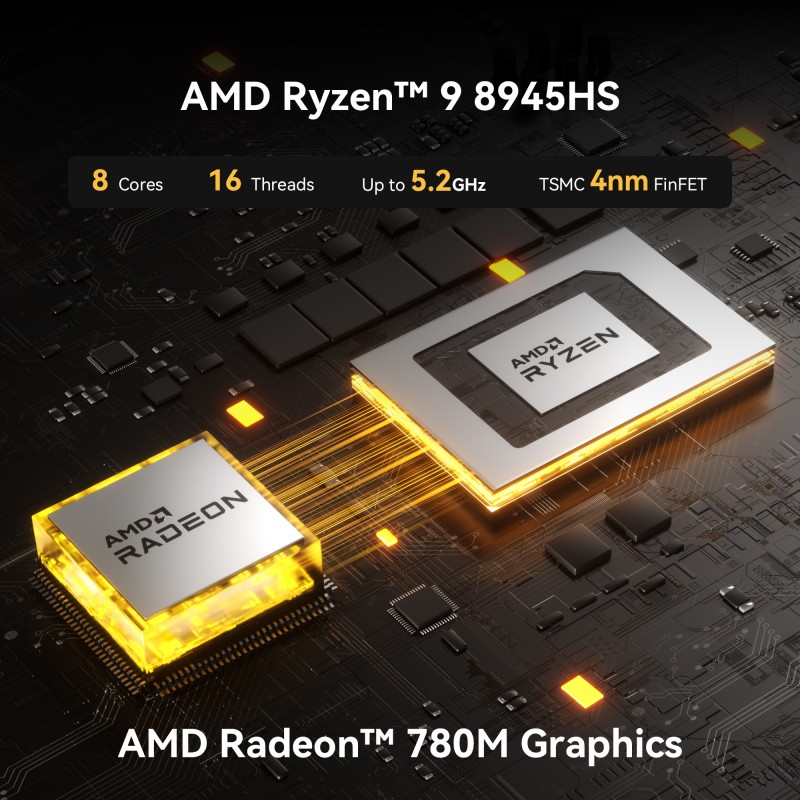 GEEKOM A8 Mini PC AMD Ryzen™ 7 8745HS or Ryzen™ 9 8945HS