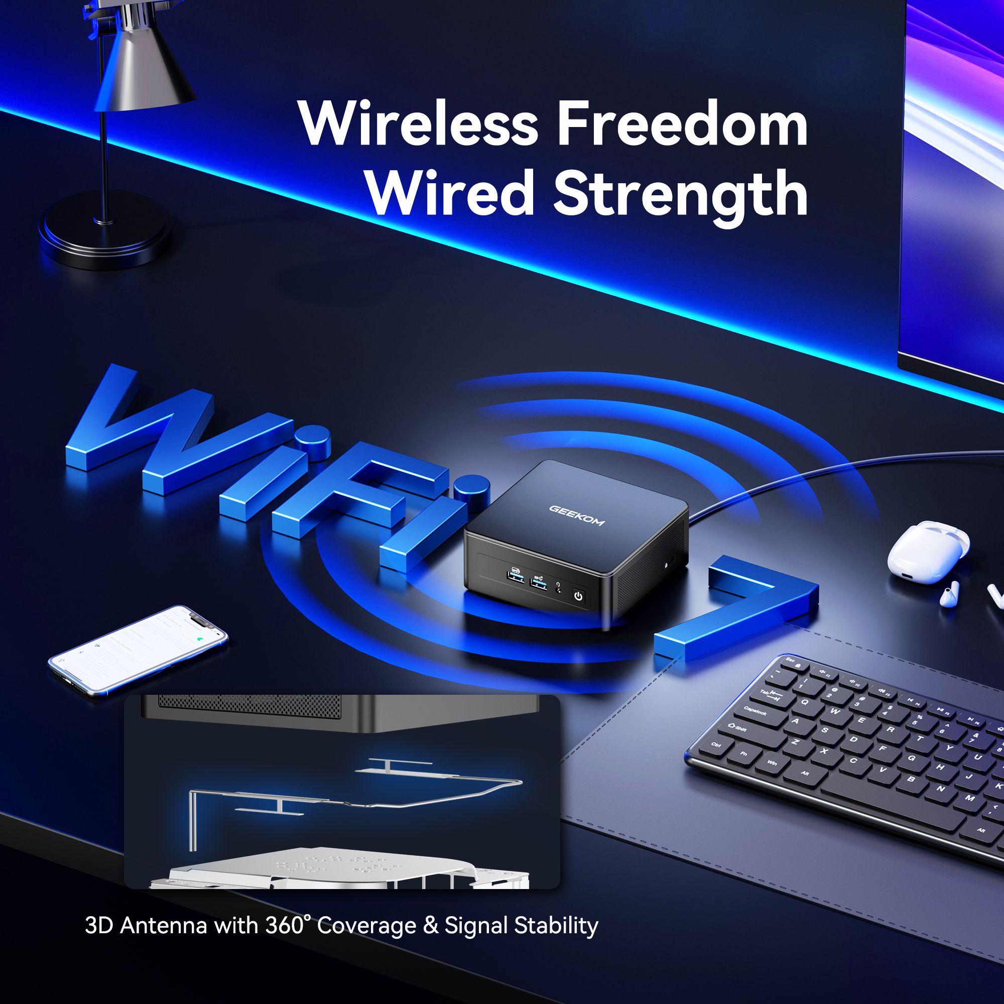 GEEKOM IT15 Mini PC Intel® Core™ U5-225H or  Intel® Core™ U9-285H