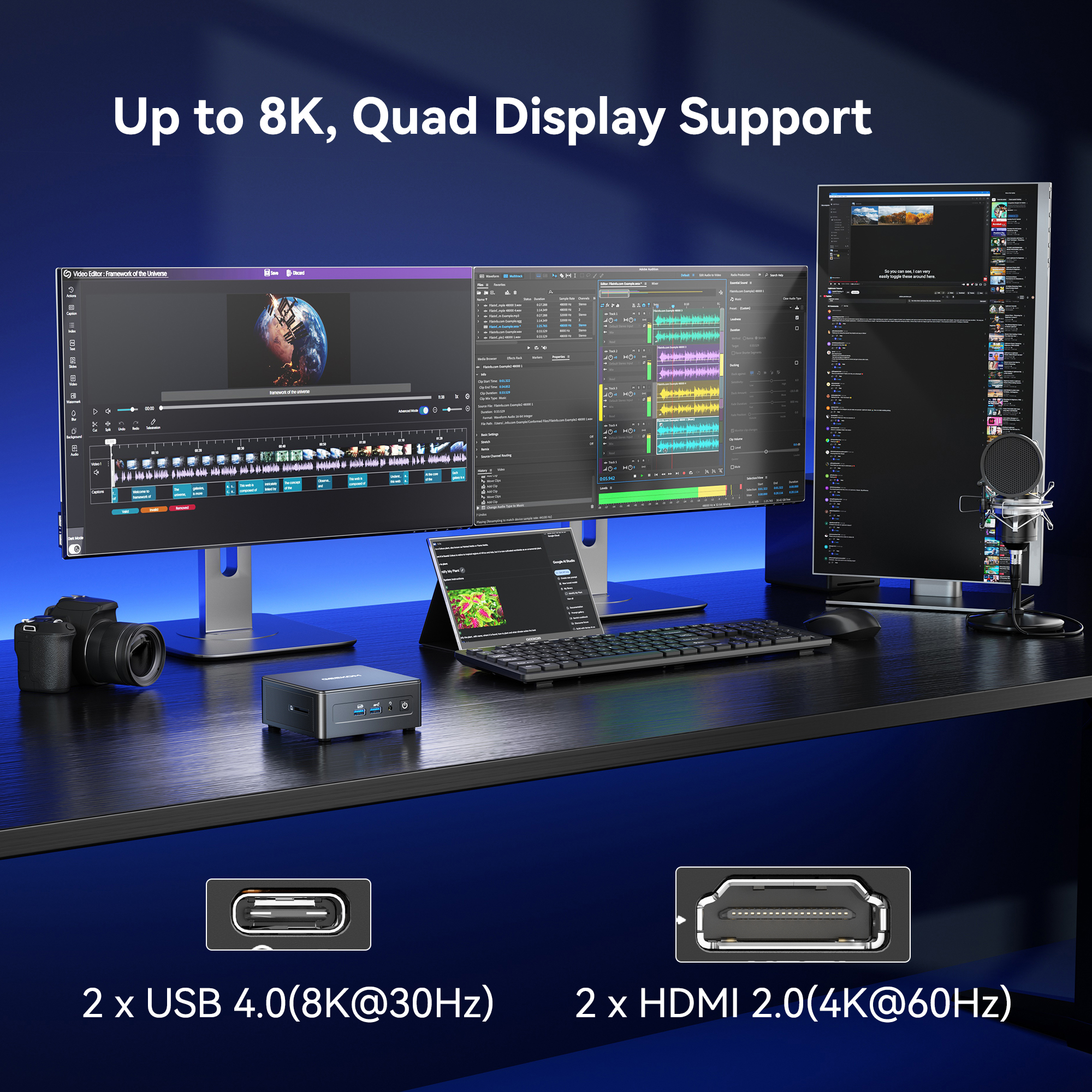 GEEKOM IT15 Mini PC Intel® Core™ U5-225H or  Intel® Core™ U9-285H