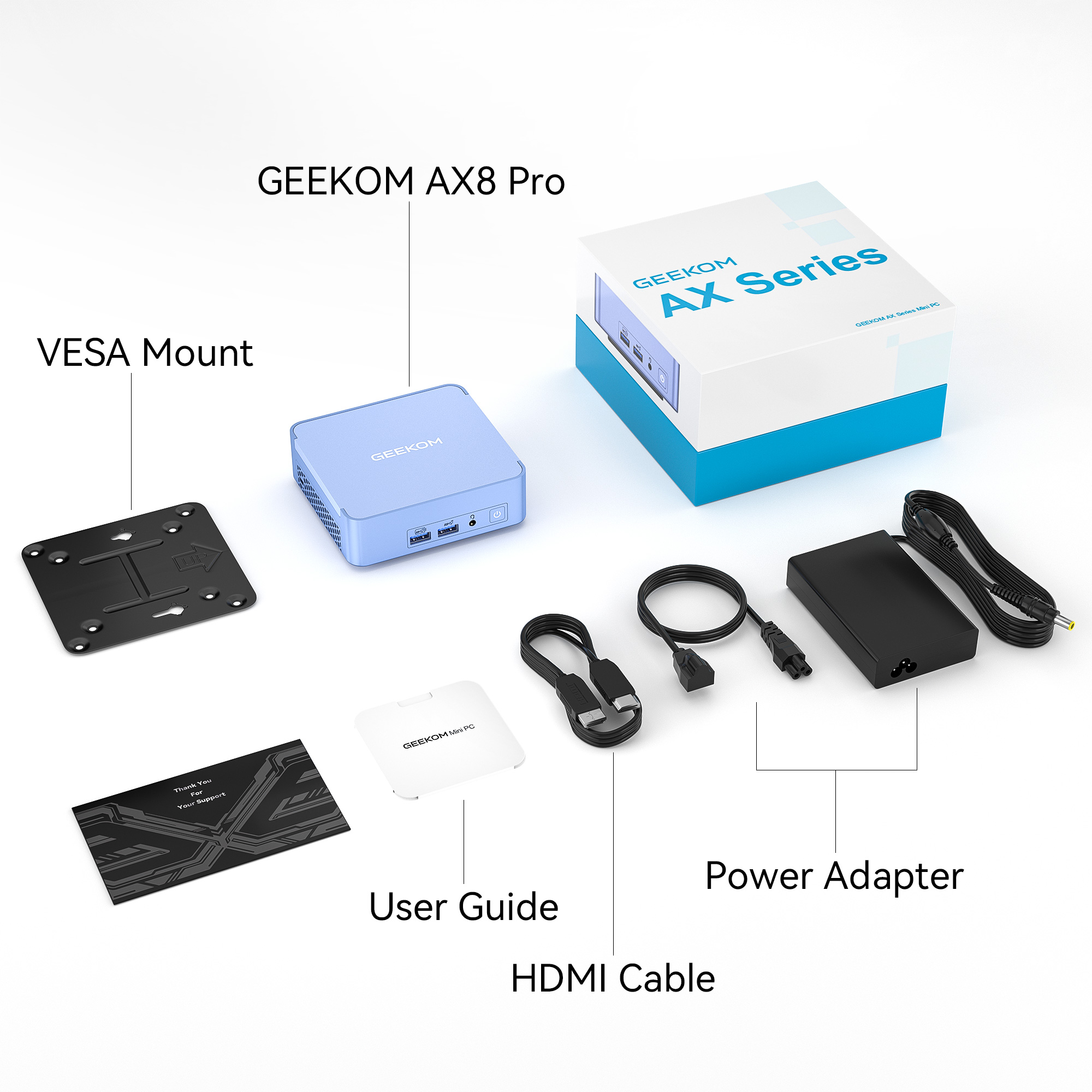 GEEKOM AX8 Pro Ai Mini PC,AMD Ryzen R7-8745HS or Ryzen R9-8945HS