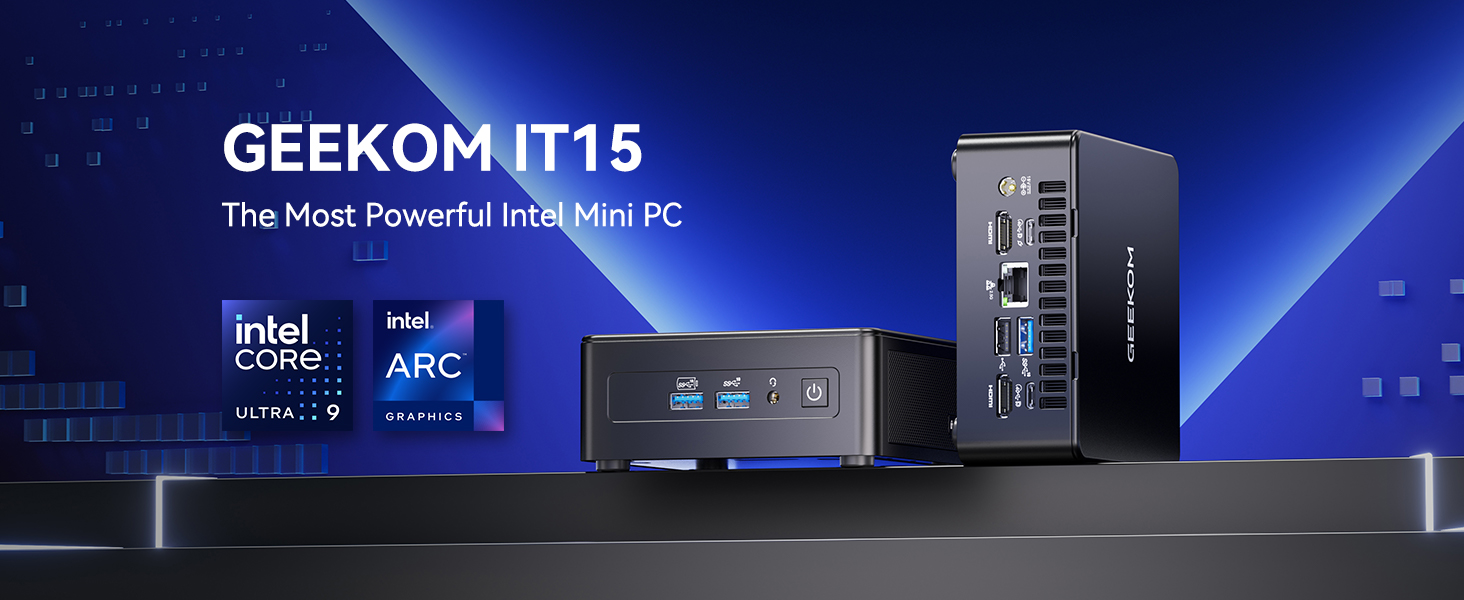 GEEKOM IT15 Mini PC Intel® Core™ U5-225H or  Intel® Core™ U9-285H