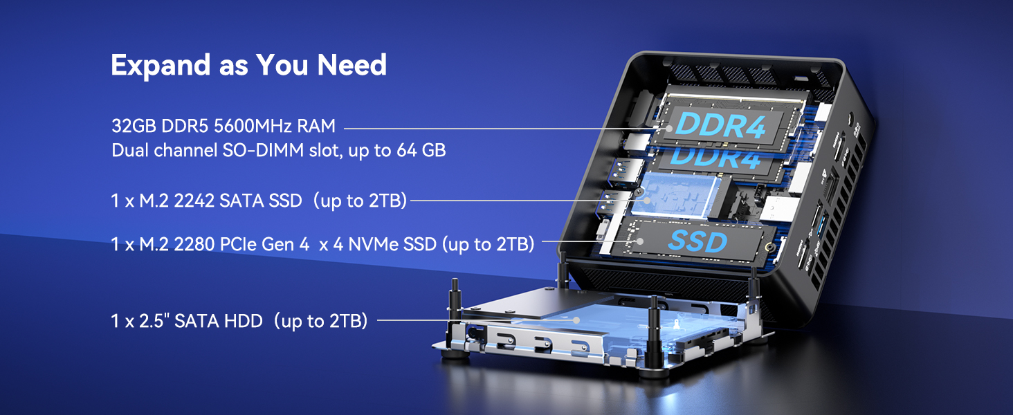 GEEKOM IT15 Mini PC Intel® Core™ U5-225H or  Intel® Core™ U9-285H