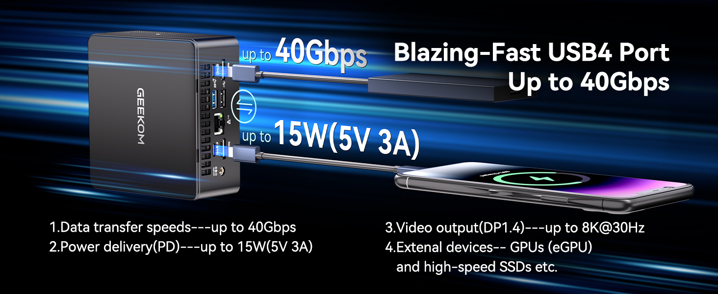 GEEKOM IT15 Mini PC Intel® Core™ U5-225H or  Intel® Core™ U9-285H