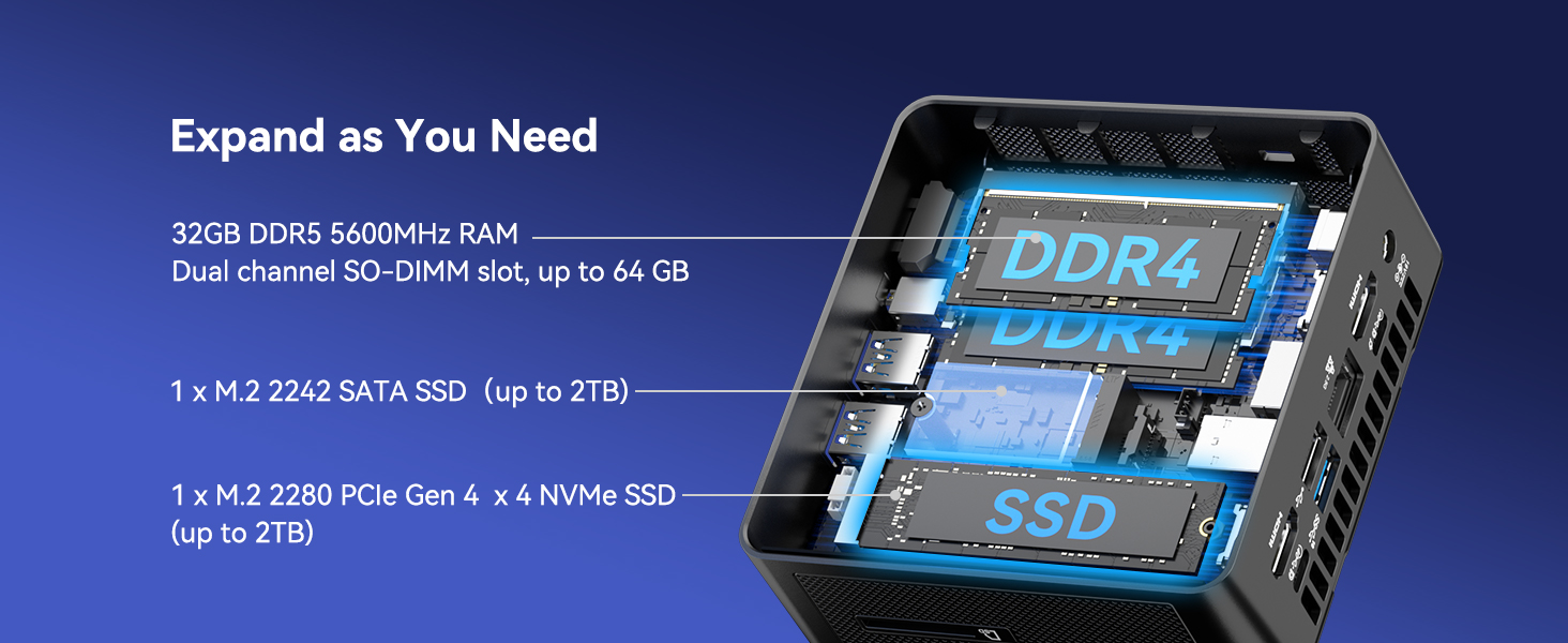 GEEKOM IT15 Mini PC Intel® Core™ U5-225H or  Intel® Core™ U9-285H