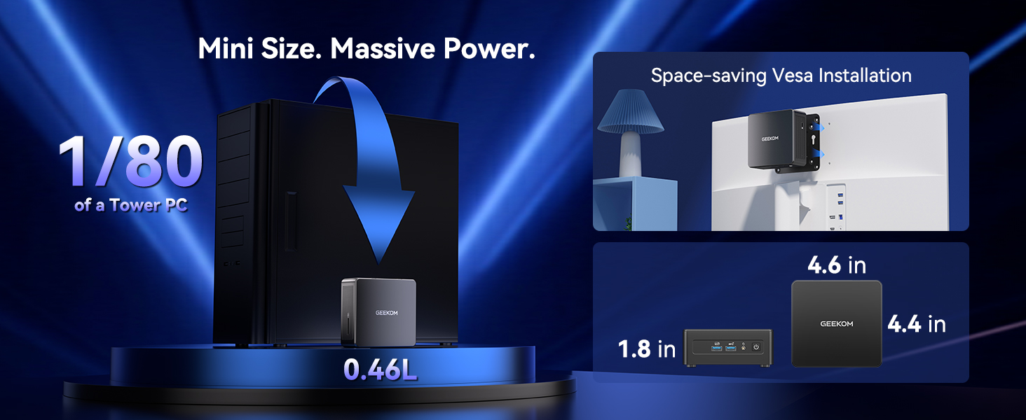 GEEKOM IT15 Mini PC Intel® Core™ U5-225H or  Intel® Core™ U9-285H