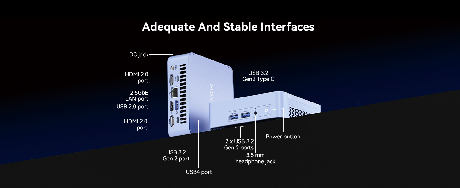 GEEKOM AX8 Pro Ai Mini PC,AMD Ryzen R7-8745HS or Ryzen R9-8945HS