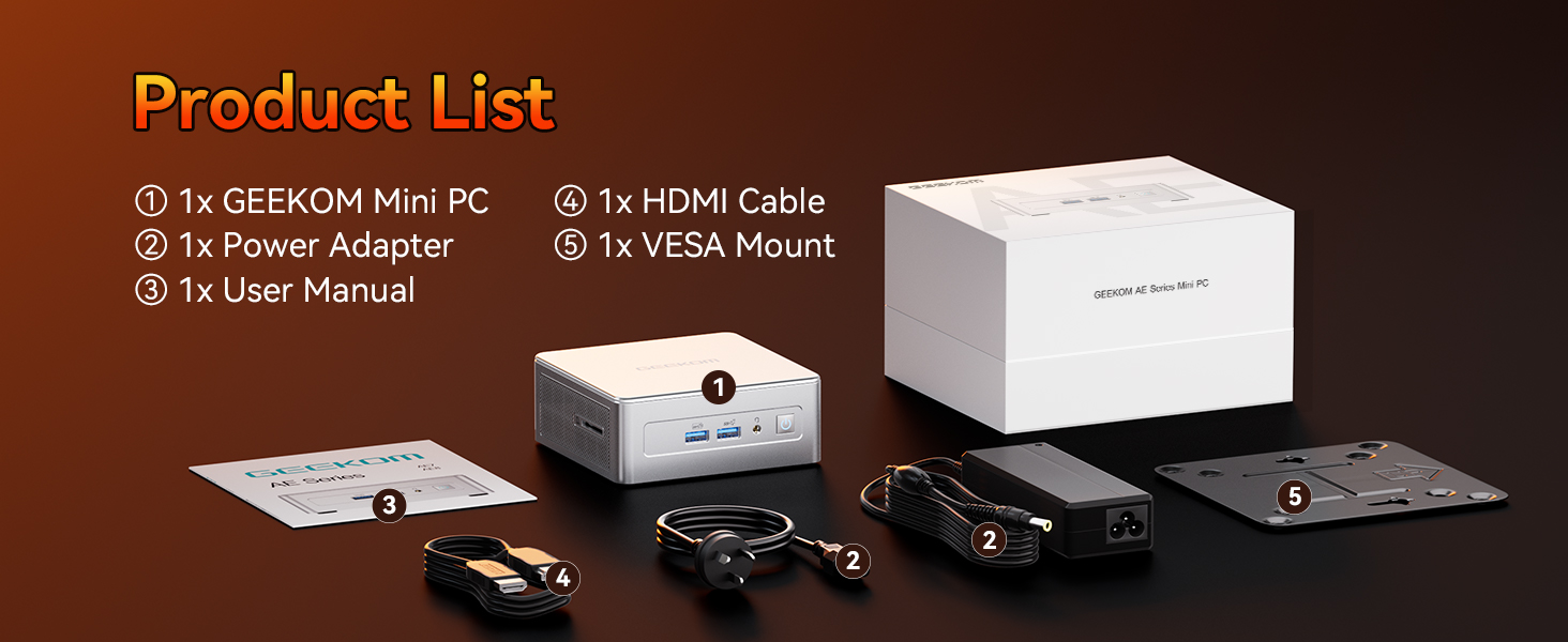 GEEKOM AE8 AI Mini PC, AMD Ryzen 9 8945HS Mini Computers