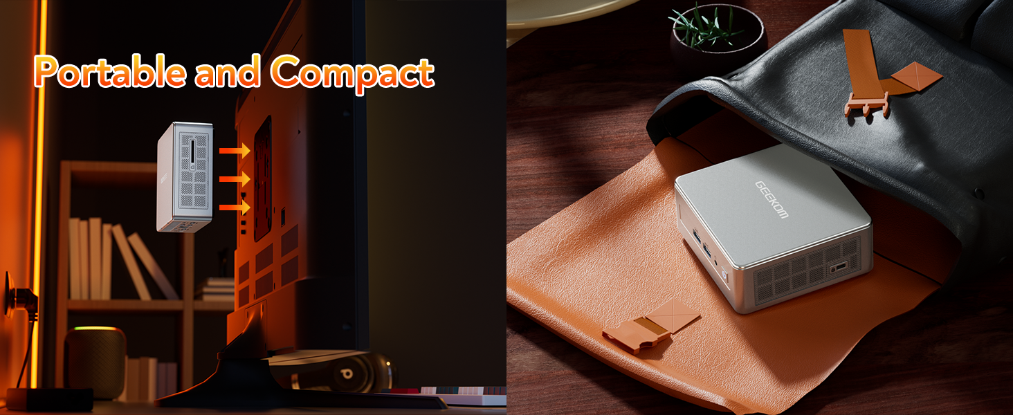 GEEKOM AE8 AI Mini PC, AMD Ryzen 9 8945HS Mini Computers