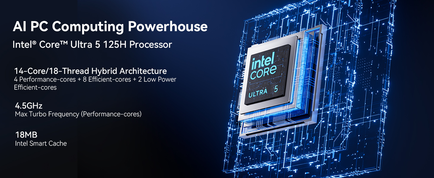 GEEKOM GT1 Mega AI Mini PC Ultra 1st Gen Intel® Core™ U9/U5