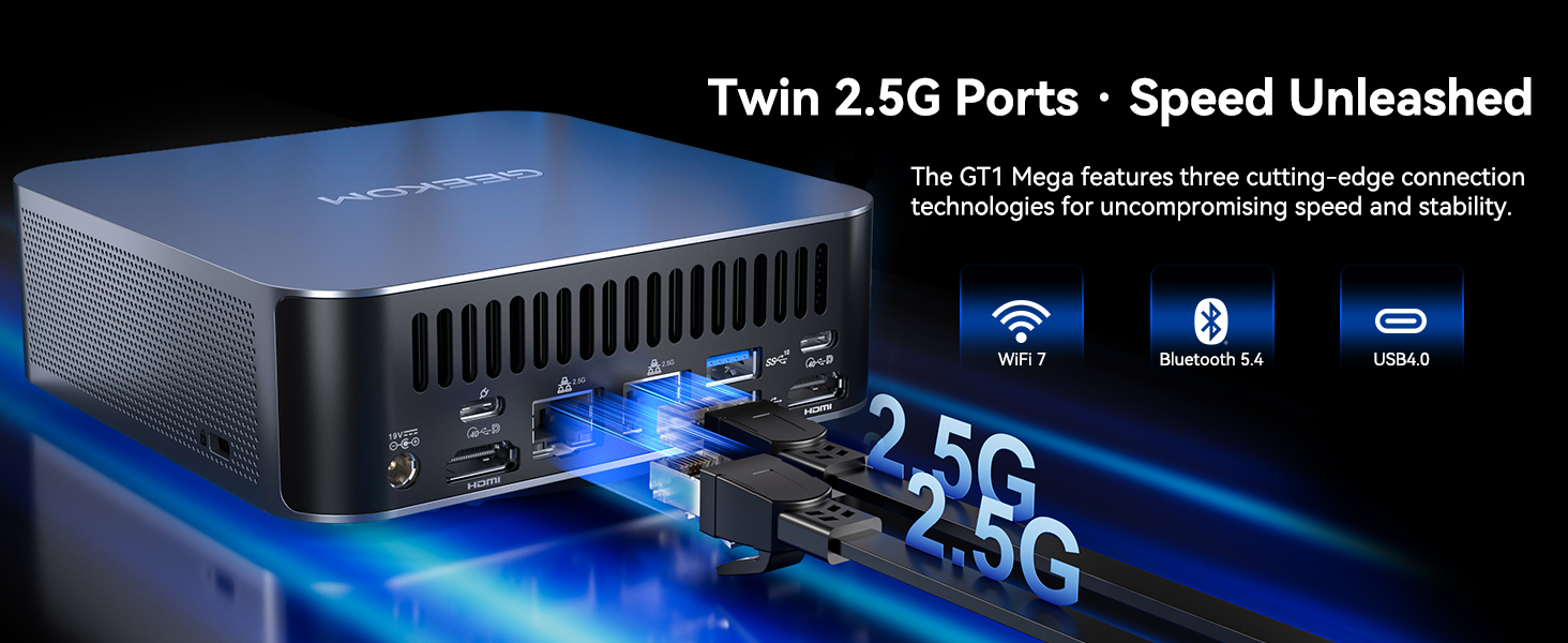 GEEKOM GT1 Mega AI Mini PC Ultra 1st Gen Intel® Core™ U9/U5
