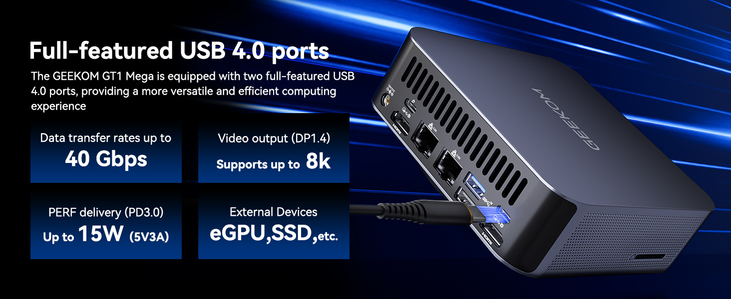 GEEKOM GT1 Mega AI Mini PC Ultra 1st Gen Intel® Core™ U9/U5