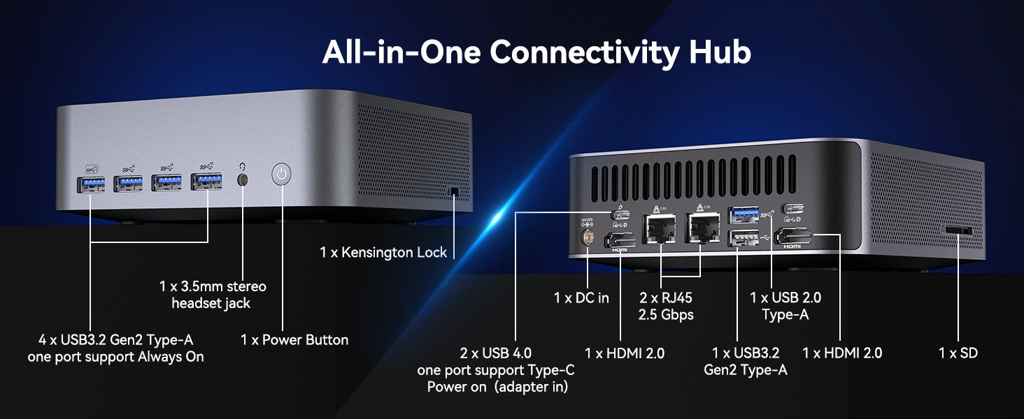 GEEKOM GT1 Mega AI Mini PC Ultra 1st Gen Intel® Core™ U9/U5