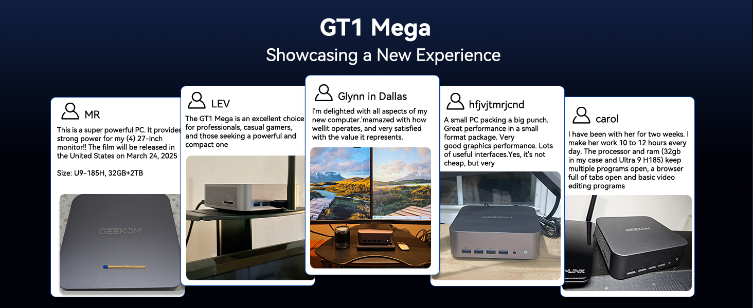 GEEKOM GT1 Mega AI Mini PC Ultra 1st Gen Intel® Core™ U9/U5
