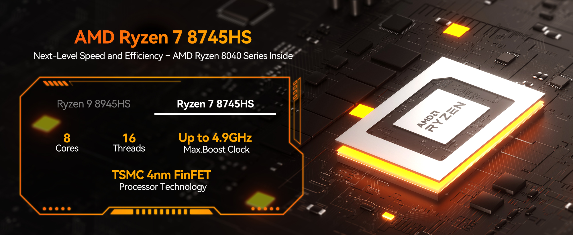 GEEKOM A8 Mini PC AMD Ryzen™ 7 8745HS or Ryzen™ 9 8945HS