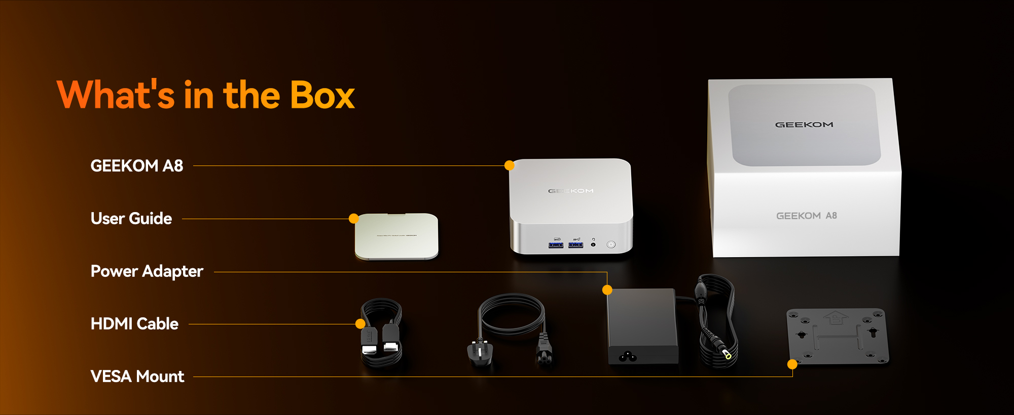 GEEKOM A8 Mini PC AMD Ryzen™ 7 8745HS or Ryzen™ 9 8945HS